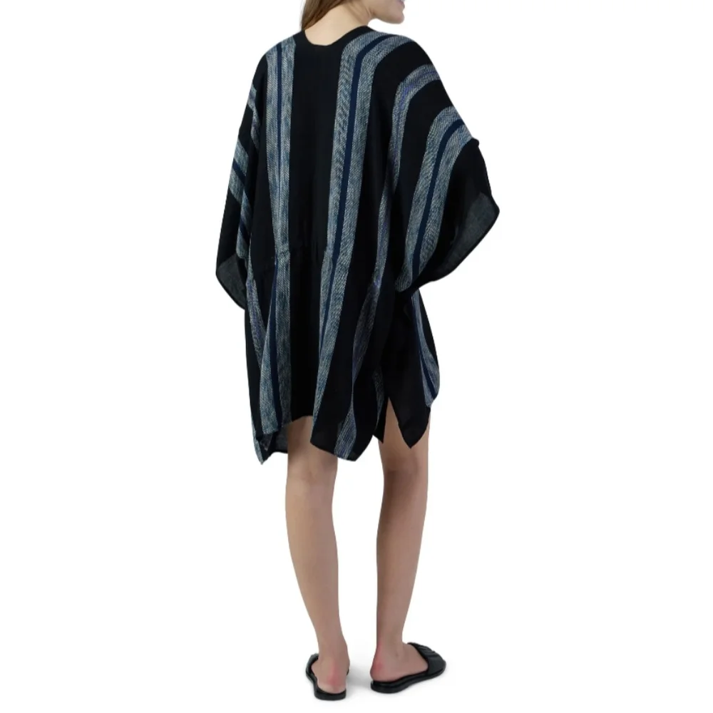 Time and Tru Womens One Size Striped Yarn Dye Layering Black Multi NWT